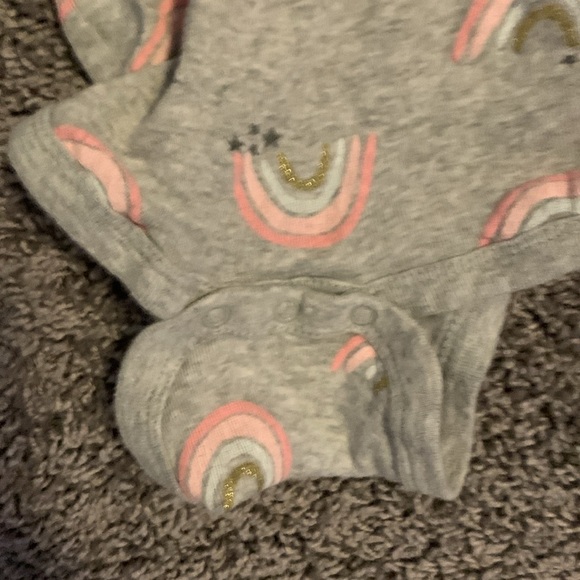 Gerber Gray Long Sleeve Rainbow Onesie - Picture 4 of 5